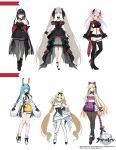  6+girls absurdly_long_hair animal_ears antenna_hair aqua_hair argyle_clothes argyle_pantyhose azur_lane bare_shoulders bell black_bow black_choker black_dress black_footwear black_hair black_pantyhose black_ribbon black_shorts black_theme blonde_hair blue_dress blue_eyes boise_(muse)_(azur_lane) boots bow bowtie braid breasts byulzzi cat_ears choker cleavage detached_sleeves dress earpiece fake_animal_ears fake_tail formidable_(muse)_(azur_lane) frilled_dress frills full_body gloves green_eyes grey_hair hairband hand_on_own_hip high_heel_boots high_heels idol idol_clothes kongou_(muse)_(azur_lane) large_breasts layered_dress le_temeraire_(muse)_(azur_lane) long_hair long_sleeves looking_at_viewer mask medium_breasts midriff mouth_mask multiple_girls navel noshiro_(muse)_(azur_lane) official_alternate_costume oni outstretched_arm pantyhose plaid plaid_bow plaid_bowtie plaid_dress prinz_eugen_(muse)_(azur_lane) puffy_short_sleeves puffy_sleeves purple_footwear purple_hairband purple_skirt rabbit_ears red_bow red_bowtie red_eyes ribbon scrunchie see-through see-through_dress shirt shoes short_dress short_shorts short_sleeves shorts sideboob sideboob_cutout simple_background single_braid sketch skirt sleeveless strapless strapless_dress tail tail_bell tail_ornament thigh_boots thigh_strap two-tone_dress two-tone_footwear very_long_hair white_background white_bow white_dress white_footwear white_gloves white_pantyhose white_shirt wrist_scrunchie yellow_footwear yellow_skirt zettai_ryouiki 