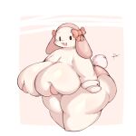 1:1 big_breasts big_butt breasts butt cabit_(white_slime_pic) female hi_res lagomorph leporid lightmizano mammal rabbit short_stack simple_background solo thick_thighs