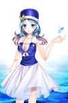  1girl blue_hair breasts cleavage fairy_tail juvia_loxar large_breasts solo water 