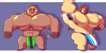 abs animal_crossing anthro armpit_fetish armpit_hair big_bulge big_muscles big_pecs big_penis body_hair bud_(animal_crossing) bulge chibi clothing duo elvis_(animal_crossing) felid genitals ghgbn hi_res huge_bulge huge_muscles huge_pecs huge_penis hyper hyper_bulge hyper_genitalia hyper_muscles hyper_pecs hyper_penis lion male male/male mammal muscular musk nintendo pantherine pecs penis speedo steam swimwear