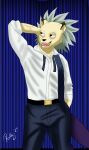  absurd_res allocer animated anime anthro demon digital_drawing_(artwork) digital_media_(artwork) hi_res iruma_suzuki male male/male rockeythelombax solo 