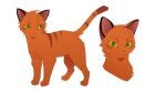  2020 ambiguous_gender cel_shading domestic_cat feet felid feline felis feral firestar_(warriors) fur green_eyes hi_res male_(lore) mammal meow286 orange_body orange_fur paws quadruped shaded simple_background smile solo standing tabby_cat tail warriors_(book_series) whiskers white_background yellow_sclera 