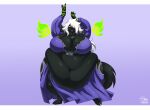  2023 anthro belly big_belly big_breasts biglovealicia black_body black_fur bovid bovine bra breasts cattle cel_shading clothed clothing dancing eyes_closed female full-length_portrait fully_clothed fur hair hi_res hooves huge_belly jewelry mammal morbidly_obese morbidly_obese_female necklace obese obese_female overweight overweight_female pear-shaped_figure portrait purple_clothing shaded signature simple_background solo thick_thighs underwear unguligrade white_hair wide_hips 