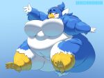  absurd_res anthro avian bherri_(bluest_jay) bird female fupa hi_res morbidly_obese morbidly_obese_anthro morbidly_obese_female null null_breasts obese obese_anthro obese_female overweight overweight_anthro overweight_female solo yosioka_san 