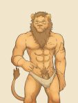 2021 3:4 abs anthro areola arm_tattoo balls barely_visible_balls barely_visible_genitalia beastars biped blush bodily_fluids briefs brown_claws brown_mane brown_tail_tuft chest_tattoo claws clothed clothing condom condom_in_mouth crotch_tuft dripping english_text erection eyewear felid finger_claws front_view fur genital_fluids genitals gesture glasses hand_gesture hi_res ibuki_(beastars) lion male mammal mane mouth_hold muscular muscular_anthro muscular_male navel nipples object_in_mouth pantherine partially_clothed pecs penis pink_areola pink_nipples pointing pointing_at_penis pointing_at_self portrait precum precum_drip precum_through_clothing precum_through_underwear presenting presenting_penis sexual_barrier_device simple_background smile solo standing tail tail_tuft tan_background tan_body tan_fur tan_penis tattoo tenting text three-quarter_portrait topless topless_anthro topless_male tuft twiggyboyo underwear underwear_down unused_condom vein veiny_penis wet wet_clothing whiskers wrapped_condom