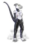 2023 3_toes 4:5 adeer anthro areola armwear barefoot bdsm big_breasts biped black_armwear black_clothing black_collar black_leggings black_legwear black_tail_stocking breasts clothed clothing collar digitigrade dinosaur dromaeosaurid feet female front_view furgonomics glistening glistening_armwear glistening_clothing glistening_collar glistening_leggings glistening_legwear glistening_tail_stocking hair hi_res latex latex_armwear latex_clothing latex_collar latex_leggings latex_legwear latex_tail_stocking leggings legwear looking_forward navel nipples non-mammal_breasts non-mammal_nipples partially_colored pink_areola pink_nipples reptile scalie simple_background smile solo standing tail tail_clothing theropod toes topless white_background yellow_eyes