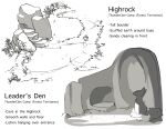 ambiguous_gender bluestar_(warriors) cave domestic_cat english_text eyes_closed felid feline felis female_(lore) feral grass greyscale hi_res highrock light lighting mammal monochrome moss nature nifty-senpai outside plant quadruped rock shaded simple_background sitting sketch solo text thunderclan_camp warriors_(book_series) white_background