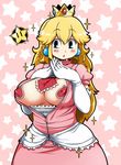  ascot bad_hands blonde_hair blue_eyes blush breasts corset covered_nipples crown dress elbow_gloves gloves heart_pasties large_breasts long_hair mario_(series) one_eye_closed open_clothes open_dress open_mouth pasties pink_dress princess_bitch princess_peach solo star starman_(mario) sugiura super_mario_bros. white_gloves |_| 