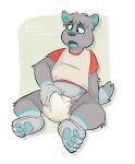 absurd_res belly bodily_fluids diaper erection exposed_belly feet freckles genital_fluids hi_res male mammal masturbation paws peeing possumkiddo procyonid raccoon slightly_chubby solo toes urine watersports wet wetting