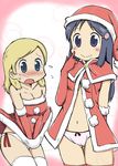  blonde_hair blush cameltoe christmas hat highres naganohara_yoshino nichijou panties pixiv_manga_sample resized santa_costume santa_hat tamamura_(nichijou) underwear zubatto 