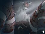  2024 animal_genitalia animal_pussy anthro bandage beast_(bloodborne) bloodborne bmbrigand canid canine canine_genitalia canine_pussy close-up covered_eyes digital_drawing_(artwork) digital_media_(artwork) female fromsoftware fur genital_focus genitals mammal monster mythological_canine mythological_creature mythology pussy pussy_focus sharp_teeth solo sony_corporation sony_interactive_entertainment spread_legs spread_pussy spreading teeth vicar_amelia were werecanid werecanine werewolf white_body white_fur wraps 