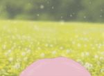  animated animated_gif estellise_sidos_heurassein field flower green_eyes lowres pink_hair smile tales_of_(series) tales_of_vesperia 