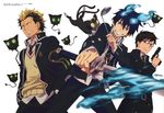  ao_no_exorcist male neko okumura_rin okumura_yukio sakou_yukie suguro_ryuji sword 