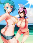  beach bikini breasts bulma chichi dragon_ball 