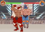 absurd_res animal_mask avian bird blood bluebird bodily_fluids bruised bulge defeated degradation detailed_bulge eastern_bluebird fatal_fury gameplay_mechanics gui health_bar held_by_head hi_res human humanoid humiliation king_of_fighters male male/male mammal mask muscular neptune_mereaux nosebleed oscine passerine thrush_(bird) tizoc unconscious wrestler wrestling wrestling_outfit