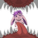 2024 absurd_res ambiguous_gender anthro big_maw bodily_fluids digital_drawing_(artwork) digital_media_(artwork) dragon duo fur hair hatwolf hi_res imminent_vore lagomorph leporid male mammal mouth_shot mythological_creature mythological_scalie mythology nude open_mouth oral_vore rabbit saliva saliva_string scalie shocked simple_background tail teeth tongue tongue_out vore