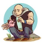  1boy bald cleffa nintendo npc npc_trainer pokemon pokemon_(game) roughneck_(pokemon) smile 