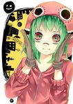  colorized gloves green_hair gumi looking_at_viewer smile solo vocaloid wakatsuki_you 