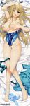  absurdres arm_up bare_legs bare_shoulders barefoot blonde_hair blue_eyes blue_legwear breast_hold breasts bukkake cleavage competition_swimsuit cum cum_in_mouth cum_on_body cum_on_hair cum_on_lower_body cum_on_upper_body dakimakura facial full_body groin highres iizuki_tasuku large_breasts lips long_hair loose_socks lovely_x_cation_2 lying navel nipples no_pants off_shoulder on_back one-piece_swimsuit open_mouth scan socks solo sweat swimsuit swimsuit_aside tears yoshinoya_seine 