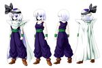  back blue_eyes cape character_sheet cosplay crossover dragon_ball dragon_ball_z kamishima_kanon konpaku_youmu looking_at_viewer piccolo piccolo_(cosplay) short_hair silver_hair simple_background touhou turban white_background 