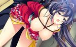  blue_eyes blue_hair blush breasts censored game_cg japanese_clothes kimono long_hair maki_gold_winberg nipples ponytail rope satou_satoru sex shitsuji_ga_aruji_wo_erabu_toki vagina wet 