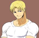  blonde_hair blue_eyes cody_travers male male_focus shirt white_shirt 