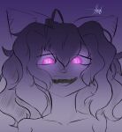ahegao ani_(character) animal_eyes anime_style anthro breasts digital_drawing_(artwork) digital_media_(artwork) domestic_cat felid feline felis female gradient hair hi_res long_hair looking_pleasured mammal medium_breasts nezumi_hiwatashi nude open_mouth purple_eyes screen screen_face sketchogolik_(artist) smile solo