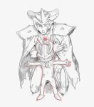  2boys aged_down alien armor bracelet bruise bruise_on_face cape cape_grab child clothes_grab color_timer commentary_request crying crying_with_eyes_open eye_slugger forehead_jewel greyscale hatching_(texture) highres injury jewelry kneeling ling_du looking_at_another male_focus monochrome multiple_boys no_pupils parted_lips protecting shoulder_armor simple_background spot_color tears tokusatsu torn_cape torn_clothes ultra_galaxy_(series) ultra_series ultraman_leo ultraman_leo_(series) ultraman_zero 