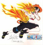  beads fire hat one_piece portgas_d_ace prayer_beads shirtless shorts solo 