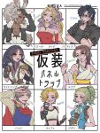  2boys 6+girls aerith_gainsborough animal_ears aqua_ribbon armor bare_shoulders bartz_klauser bartz_klauser_(cosplay) beads black_bra black_gloves black_hair black_jacket blonde_hair blue_eyes blue_tunic blue_vest bra bracelet braid braided_ponytail breasts brown_eyes brown_hair character_name circlet clenched_hands clive_rosfield cloak closed_mouth cosplay crop_top cropped_jacket crossed_arms crossover dark-skinned_female dark_skin detached_sleeves dress eakanasu elbow_gloves facial_hair final_fantasy final_fantasy_iv final_fantasy_ix final_fantasy_v final_fantasy_vi final_fantasy_vii final_fantasy_vii_rebirth final_fantasy_vii_remake final_fantasy_viii final_fantasy_x final_fantasy_xii final_fantasy_xiii final_fantasy_xv final_fantasy_xvi fingerless_gloves fran_(ff12) fur-trimmed_jacket fur_trim garnet_til_alexandros_xvii gloves gradient_cape green_eyes green_hair grey_gloves grey_hair grin hair_beads hair_ornament hair_ribbon hand_in_own_hair hand_on_own_chest highres in-franchise_crossover jacket japanese_clothes jewelry lightning_farron lightning_farron_(cosplay) locke_cole long_hair long_sleeves materia medium_breasts midriff multiple_boys multiple_girls navel neck_ribbon necklace noctis_lucis_caelum noctis_lucis_caelum_(cosplay) nontraditional_miko obi parted_bangs parted_lips pointy_ears ponytail popped_collar portrait purple_eyes purple_ribbon rabbit_ears rabbit_girl red_cloak red_dress red_eyes red_sleeves relm_arrowny ribbon rosa_farrell sash scar scar_on_cheek scar_on_face shading_eyes shirt short_hair short_sleeves shoulder_armor sidelocks single_braid sleeveless sleeveless_shirt sleeveless_turtleneck smile sports_bra squall_leonhart squall_leonhart_(cosplay) strapless strapless_dress stubble suspenders teeth terra_branford terra_branford_(cosplay) tifa_lockhart tifa_lockhart_(cosplay) tube_dress tunic turtleneck underwear vest viera white_background white_fur white_shirt white_sleeves white_vest wide_sleeves wrist_cuffs yuna_(ff10) yuna_(ff10)_(cosplay) zidane_tribal zidane_tribal_(cosplay) 