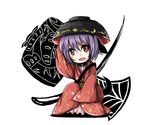  bad_id bad_pixiv_id bowl bowl_hat hat mallet needle open_mouth purple_hair red_eyes satorichan short_hair sukuna_shinmyoumaru touhou 