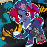 badumsquish bag clothing cosplay crossplay earth_pony equid equine fangs feral footwear freckles friendship_is_magic gloves handwear hasbro hat headgear headwear hi_res horse legwear male mammal my_little_pony pony red_eyes shoes solo star_tracker_(mlp) stockings teeth
