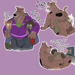 aged_up ambiguous_penetration anthro arm_around_neck azathura balls barazoku beard bedroom_eyes belly big_belly big_bulge body_hair brown_body brown_fur bulge butt_hair canid canine canis chest_hair collar cuddling domestic_dog ear_piercing ear_ring facial_hair fur genitals gesture grey_hair group hair hairy_balls hairy_male hand_gesture hand_on_penis hanna-barbera hi_res huge_bulge jewelry male mammal mature_male meme mottled mottled_body mottled_fur musclegut muscular narrowed_eyes necklace nude obese obese_anthro obese_male overweight overweight_anthro overweight_male penetration penis piercing pogchamp ring_piercing scooby-doo scooby-doo_(series) seductive smile smirk thick_penis trio v_sign watching_television