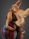 3d_(artwork) anaroth anthro bedroom_eyes big_butt blush butt canid canine clothed clothing diane_foxington digital_media_(artwork) dreamworks female forbidden_pants fox fur half-closed_eyes happy hi_res huge_butt huge_thighs looking_at_viewer looking_back looking_pleasured mammal narrowed_eyes presenting presenting_hindquarters rear_view seductive simple_background smile solo tail text the_bad_guys thick_thighs topwear wide_hips