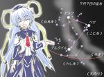  blue_hair constellation hoshino_yumemi planetarian ribbon smile solo 