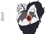 angry annoyed anthro anus big_breasts big_butt blitzo_(helluva_boss) breasts bruh butt canid canine canis female gaping gaping_anus hellaverse helluva_boss huge_breasts huge_butt huge_gape imp loona_(helluva_boss) male mammal solo wolf zh0r1k