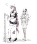  2girls apron bow commentary_request dress fishnet_pantyhose fishnets gloves hair_bow hat_ornament hatori_a high_heels highres jacinthe_(pokemon) lebanne_(pokemon) long_hair long_sleeves multiple_girls pantyhose pedal pokemon pokemon_legends:_z-a puffy_sleeves shoes soap_dispenser speech_bubble standing thighhighs tilted_headwear twintails very_long_hair watermark 
