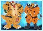 2023 abs absurd_res activision anthro armpit_hair ball_tuft balls barazoku beard belly biceps big_balls big_penis body_hair boots bowser bracelet brown_eyes brown_hair chest_hair claws clothing collar crash_bandicoot_(series) dasyuromorph deltoids duo erection eyebrows facial_hair fangs feet flexing flexing_bicep flexing_muscles footwear foreskin fur genitals glans grin hair hi_res horn humanoid_genitalia humanoid_penis jewelry leather male male/male mammal manly mario_bros marsupial musclegut muscular muscular_anthro muscular_arms muscular_legs muscular_male muscular_thighs nintendo nipple_piercing nipples open_mouth open_smile orange_body orange_fur pecs penis piercing pose pubes recently_extinct_species red_eyes red_hair reptile ring_piercing scales scalie sharp_teeth shell shoes shoulder_pads smile spiked_bracelet spiked_collar spiked_shoulder_pads spiked_tail spikes spikes_(anatomy) standing tail tail_tuft tan_body tan_fur tan_scales teeth thick_eyebrows thick_thighs thigh_belt thylacine tiny_tiger triceps tuft vaniwulf vein veiny_muscles veiny_penis yellow_body yellow_scales