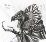 alien anthro beak elderly fangs gown herm_(lore) multi_limb renaissance_architecture renaissance_clothing screaming skekla_(artist) skekna_the_slave_master skeksis teeth the_dark_crystal yelling