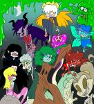 2020 4_fingers after_transformation angel angel_humanoid arachnid arthropod black_claws black_sclera blue_clothing blue_eyes blue_hat blue_headwear blue_sclera brother_(lore) brother_and_sister_(lore) canid canine claws clothing crescent_moon cyanoray digital_drawing_(artwork) digital_media_(artwork) dryad european_mythology eyewear fairy fangs female fingers footwear fur ghost glasses goo_creature goo_humanoid gorgon great_old_one_(h.p._lovecraft) greek_mythology green_body green_eyes green_hair green_scales group hair halloween hat headgear headwear hi_res holidays humanoid jewelry lana_loud leni_loud lily_loud lincoln_loud lisa_loud living_hair lola_loud long_hair looking_at_viewer looking_back looking_back_at_viewer lori_loud luan_loud lucy_loud luna_loud lynn_loud male mammal marine merfolk mermaid_tail mermaidification moon mythological_canine mythological_creature mythology necklace nickelodeon night no_pupils open_mouth orange_clothing orange_footwear orange_sandals orange_wings pink_eyes plant plant_hair ponytail pseudo_hair purple_eyes purple_hair rear_view red_body red_eyes red_fur reptile sandals scales scalie sharp_teeth shoes sibling_(lore) simple_background sister_(lore) sisters_(lore) snake snake_hair spade_tail species_transformation spider spirit split_form succubus tail teeth the_loud_house tongue tongue_out transformation vampire werecanid werecanine werecreature werewolf wings