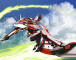  cloud day eureka_seven eureka_seven_(series) highres mecha nirvash no_humans non-web_source 