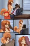 angle_(copperback01) anthro anthro_on_anthro boss breasts brown_body brown_fur canid canine canis canon_x_oc casual_exposure clothed clothed_to_nude clothing digital_media_(artwork) domestic_dog duo eyewear eyewear_only fellatio female fox fur garter_belt garter_straps genitals glasses glasses_only hair hi_res hunting_dog illumination_entertainment leggings legwear lingerie male male/female mammal navel nipples nude office oral panties penile perchinka saluki secretary seductive semi_public sex sighthound sing_(movie) stockings suki_lane topless_to_nude topwear underwear vulva wearing_glasses