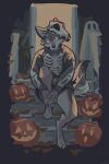 ambiguous_gender anthro artist_name backlighting biped bone bone_mask bottomless canid canine canis claws clothed clothing costume detailed_background digital_drawing_(artwork) digital_media_(artwork) fur halloween halloween_costume hi_res holidays hoodie hoodie_only jack-o&#039;-lantern light lighting looking_at_viewer mammal mask mawfulme mouth_closed multicolored_body multicolored_fur shaded sitting skeleton_costume skull skull_mask smile smiling_at_viewer solo text topwear topwear_only two_tone_body two_tone_fur wolf
