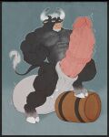 abs animal_genitalia anthro balls barrel big_balls big_muscles big_penis black_body blue_eyes bovid bovine cattle erection front_view full-length_portrait furgonomics furry-specific_piercing genital_piercing genitals grey_balls grey_horn grey_sheath gryblak hi_res horn huge_balls huge_muscles huge_penis humanoid_genitalia humanoid_penis hybrid_genitalia hybrid_penis hyper hyper_balls hyper_genitalia hyper_muscles hyper_penis looking_at_viewer male male_anthro mammal medial_ring medial_ringed_humanoid_penis medial_ringed_hybrid_penis mouth_closed multicolored_horn muscular muscular_anthro muscular_male nude pecs penis piercing pink_penis portrait pose sheath sheath_piercing solo standing two_tone_horn vein veiny_penis white_horn