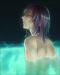  androgynous bad_id bad_pixiv_id gundam gundam_00 male_focus murakami_yuichi purple_hair solo tieria_erde wet wet_hair 