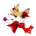 1:1 aishasoup annoyed anthro black_nose braixen brown_body brown_fur cheek_tuft cute_fangs displeased facial_tuft fang_(braixen) fangs fire fur generation_6_pokemon head_tuft headshot_portrait hi_res inner_ear_fluff male nintendo open_mouth pokemon pokemon_(species) portrait red_body red_eyes red_fur scarf simple_background solo teeth tuft white_background white_body white_fur