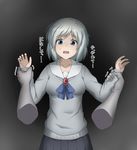  blue_eyes bow corpse_party corpse_party_2 hands ito_ayame school_uniform serafuku white_hair 