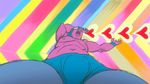  1boy animated animated_gif heart kick-heart mask nipples pink_skin romeo_(kick-heart) spandex 