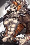 abs accessory anthro armor athletic athletic_anthro athletic_male bottomwear canid canine canis claw_fingers claws clothed clothing color_sketch deviantart digital_media_(artwork) dusk_lycanroc fan_character fluffy fluffy_tail fur generation_7_pokemon gun hair hand_on_hip handgun handwear hi_res holding_melee_weapon holding_object holding_sword holding_weapon jacket kick kyoto_rex leather lycanroc mafia male mammal melee_weapon multicolored_body multicolored_ears muscle_tone muscular muscular_anthro muscular_arms muscular_legs muscular_male neck_tuft nintendo object_in_mouth open_clothing open_jacket open_shirt open_topwear orange_body orange_eyes pants pecs pokemon pokemon_(species) pokemon_mystery_dungeon pose ranged_weapon sa-dui scar shaded shirt shorts signature simple_background solo spike_chunsoft spiky_hair suspenders sword swordsman tail tan_body tan_fur teeth thick_arms topless topwear tough_guy tuft unzipped unzipped_pants vest watermark weapon weapon_in_mouth white_background white_body white_fur white_hair yellow_body yellow_eyes yellow_fur zipper