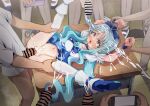  1girl 6+boys absurdres artina assisted_rape blue_eyes blue_hair bukkake cellphone cum cum_in_pussy cum_on_body cure_marine curly_hair desk dress ejaculation female_orgasm frilled_dress frills gangbang group_sex heartcatch_precure! highres holding holding_phone indoors kurumi_erika long_hair magical_girl multiple_boys on_desk on_table orgasm penis phone precure rape sex shoes smartphone spread_legs table tears thighhighs vaginal white_thighhighs 